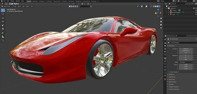 Ferrari 458 italie 3d impression modèle voiture courses solide loisir DIY automobile 3d print model - Mito3D