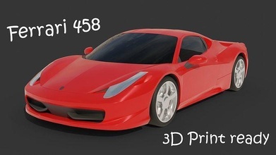 ferrari 458 italia car racing fast supercar formula 1 gt toy formula1 race speed vehicle games toys 3d print model - Mito3D