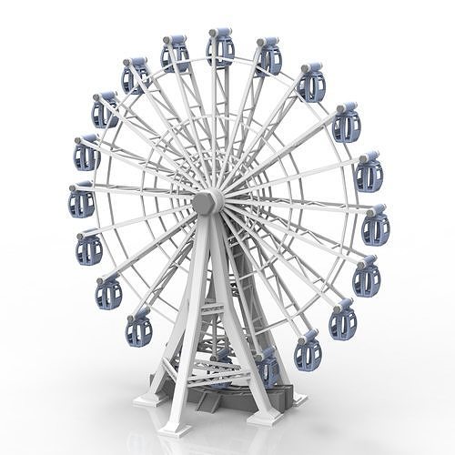 Ferris rueda miniatura redondo espectáculo símbolo ilustración diseño negocio carnaval entretenimiento forma miniaturas figuritas interior mueble decoración casa 3D print model - Mito3D