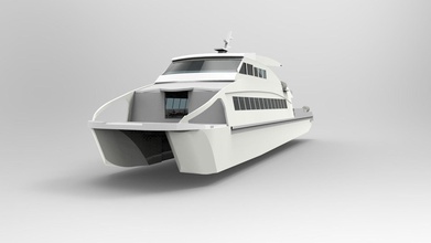 feribot katamaran gövde roro gemi tekne seyir deniz taşıtı okyanus denizcilik nakliye kargo navigasyon konteyner yön oyunlar oyuncaklar 3d print model - Mito3D
