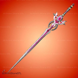 festering desire genshin impact - fan art cosplay war blade horror halloween game accessories axe equipment toy weapon sword shield toys games 3d print model - Mito3D