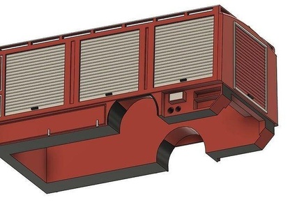corpo Bombeiros construção lkw caminhão cabine rc Controlado remotamente capuz Tamiya Modellbau passatempo faça mecânico partes automotivo 3d print model - Mito3D