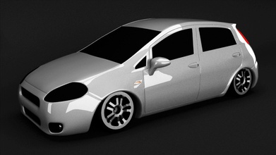 fiat punto hava stl puntostl fiatstl 3dmodel araba otomotiv araç coupe tekerlek hız yarış jant uçak 3dprinter oyunlar oyuncaklar basılı 3d print model - Mito3D