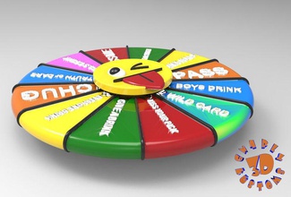 fidget spinner drinking wheel game games toys accessories 3d print model - Mito3D