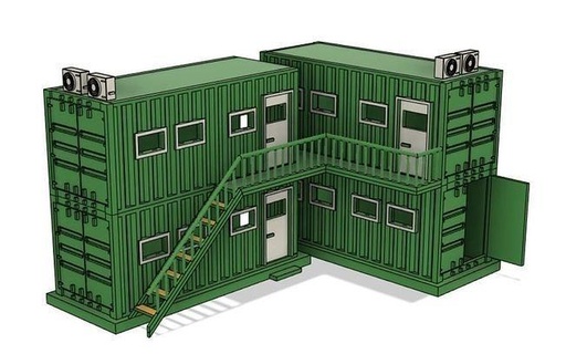 alan ofis dosya ofisi bina diyorama minyatür hobi model tren konteyner kendin yap 3d print model - Mito3D