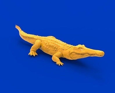 feroce coccodrillo difficile mostri rettile creatura animali arte sculture 3d print model - Mito3D