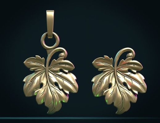 figure feuille charme pendentif akant plante nature bijoux pendentifs 3d print model - Mito3D