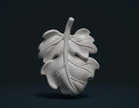 foglia di fico art fig natura barocco la pianta il ricamo fogliame i segni loghi 3d print model - Mito3D