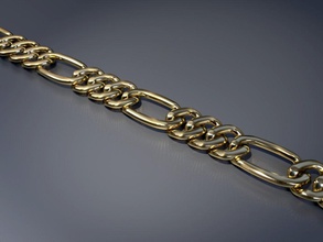 figaro chaîne bijoux de la collier lien cire or d'argent microfusion fdm joyau imprimable moulage des colliers 3d print model - Mito3D