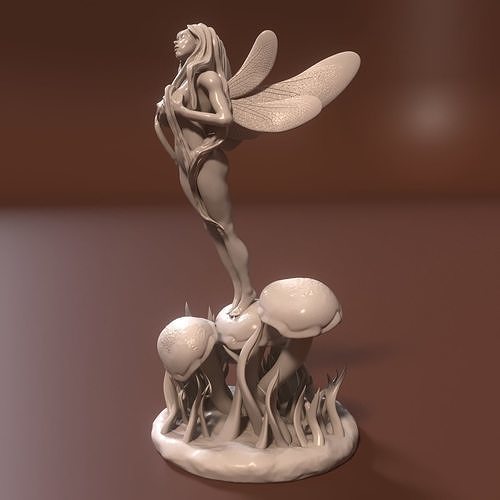 figura de pie hada fantasia figuracoleccion fairy female escultura retrato sculpture art sculptures 3D print model - Mito3D