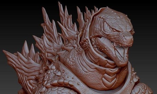 figura Godzilla paraca impresionar 3d kaiju juegos juguetes Kong monstruo fresco 3d print model - Mito3D