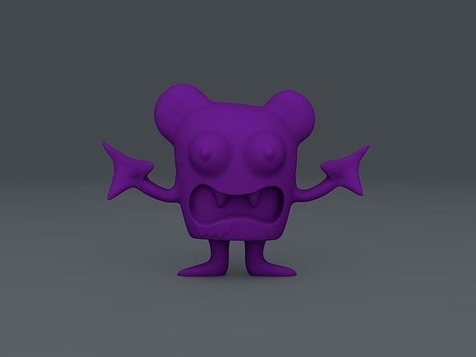 figura monstro animado criatura personagem 3d arte 3D print model - Mito3D