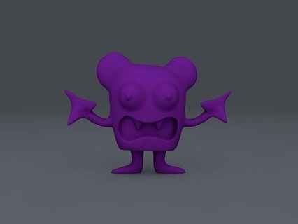 figura monstruo animado monstruo criatura personaje 3d animado Arte animado personaje 3d print model - Mito3D