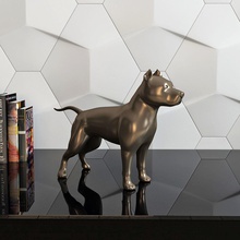 figura pozo toro pitbull perro estatuilla figurilla staffordshire terrier 3dprint luchando arte esculturas 3d print model - Mito3D