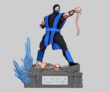 figurine mortal kombat scorpion ölümlü akrep heykelcik oyunlar oyuncaklar sıfır 3d print model - Mito3D