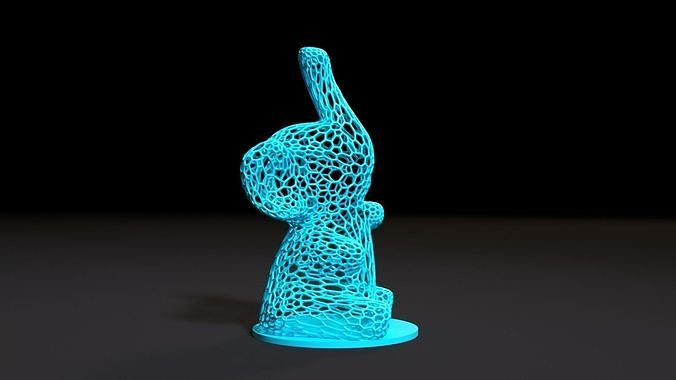 heykelcik fil dekorasyon Sanat ev şekil tel kafes Voronoi dekor Lamba 3D print model - Mito3D