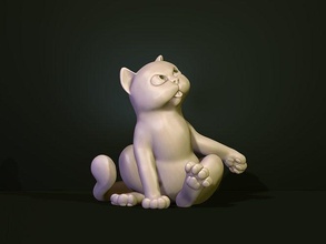 figurine of chatte chat art statue minou chatons animal compagnie miaou pattes animaux miniatures figurines sculpture félin chaton 3dprinting jouet jeux jouets 3d print model - Mito3D