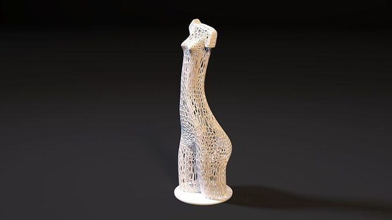 figurine femme torse fille femelle dansant statue Humain voronoi corps anatomie musculature tors art sculptures 3d print model - Mito3D