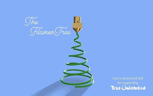 filamentree christmas tree decoration winter holiday xmas snow celebration charity house decor 3d print model - Mito3D