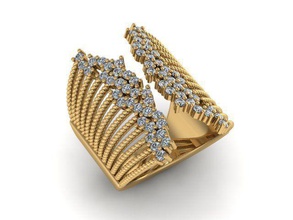 filigram ring jewelry gold luxury fashion rings 3d print model - Mito3D