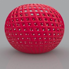 filigrana gordito geométrico forma 3d impresión modelo arquitectura arte pelota concepto decoración diseño casa lámpara encendiendo objeto trozo escultura esfera accesorios 3d print model - Mito3D