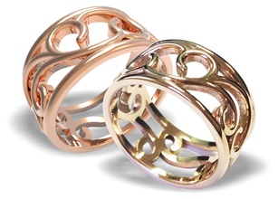 en filigrane de la conception l'anneau bijoux les anneaux modèle jolie le concepteur belle 3d print model - Mito3D