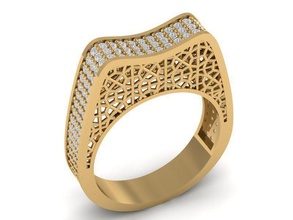 filigrane diamant bague bijoux mariage engagement mode or libre anneaux 3d print model - Mito3D