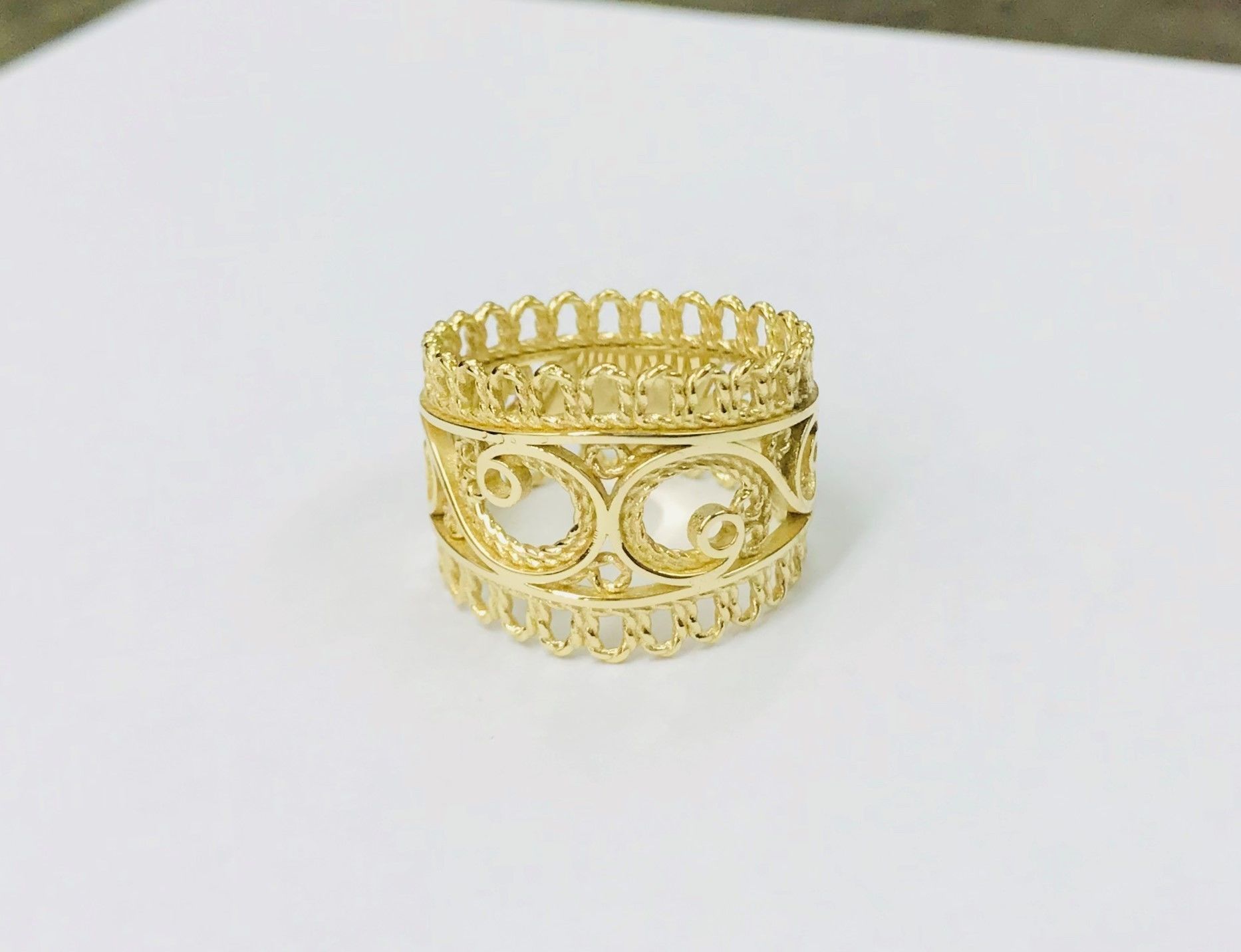 en filigrane l'anneau de antique la décoration ornement déco bijoux les anneaux 3D print model - Mito3D