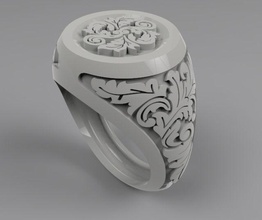 anillo de filigrana 02 la joyería lujo diseño oro el colgante elegante moda tendencia diamante plata imprimible metálico decoración acero brillante platino collar los anillos 3d print model - Mito3D