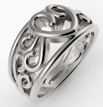 filigraner ring-Seite bands Schmuck ring Ringe wirework das filigrane Zierlich ist designer einzigartig 3d print model - Mito3D