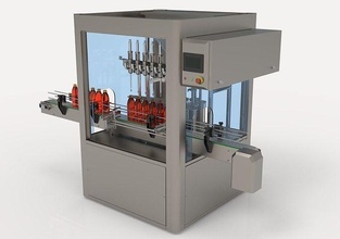 dolgu makine şişeler sınırlama şişe sıvı üretim sanayi paslanmaz hattı deterjan pompa benzin torna tezgahı metal mühendislik imalat bilim 3d print model - Mito3D