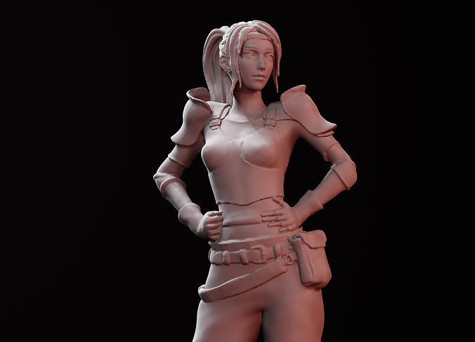 fantasia 7 Jessie Rasberry estátua ff7 refazer mulher 3d impressão estampas arte esculturas 3D print model - Mito3D