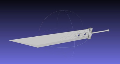 final fantasy buster sword printable replica bustersword cloud 3d printing weapon toy cosplay blade bladed videogame game games toys 3d print model - Mito3D
