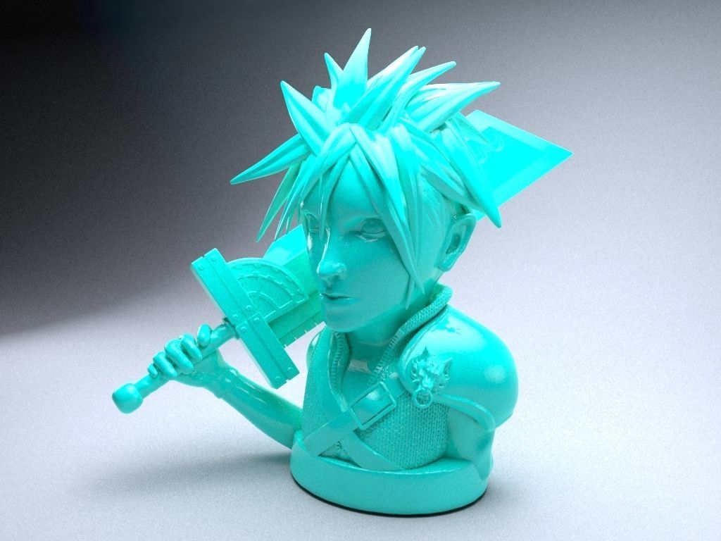 fantasia nuvem contenda advento crianças armamento espada espadachim cloudstrife broche lobo nuvens fenrir jogos brinquedos 3D print model - Mito3D