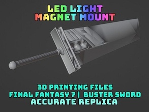 final fantaisie vii mec épée led éclairé matière 7 nuage conflit lumière jeux jouets jeu accessoires 3d print model - Mito3D