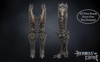 final fantasy xiv - dark knight chaos armor leg parts medieval plate armour steel iron warrior elegant games toys game accessories 3d print model - Mito3D