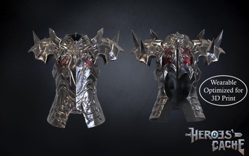 final fantasy xiv - dark knight chaos cuirass armor plate medieval eorza steel ff iron helmet armour body games toys game accessories 3d print model - Mito3D
