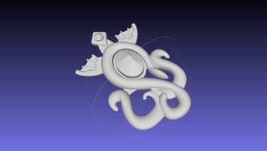 final fantaisie xiv yshtola serpent pendentif base modèle 3d impression imprimable Assemblée réplique costume cosplay jeu vidéo Shtola ffxiv 3d print model - Mito3D