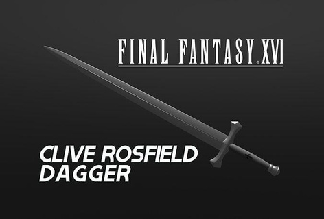 final fantasy xvi - clive rosfield dagger sword cosplay prop character game games toys accessories 3d print model - Mito3D