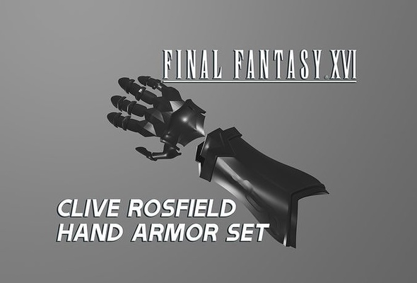 final fantasy xvi - clive rosfield hand armor set character sword glove cosplay prop medieval games fashion 3d print model - Mito3D