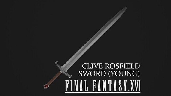 Finale Fantasie xvi clive Rosenfeld Schwert jung Ausführung 16 Final Fantasy jünger Anlasser Spiele Charakter Spielzeuge Spiel Zubehör 3d print model - Mito3D