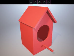 tentilhão ninho caixa plástico pássaro cova covil casa 3d print model - Mito3D