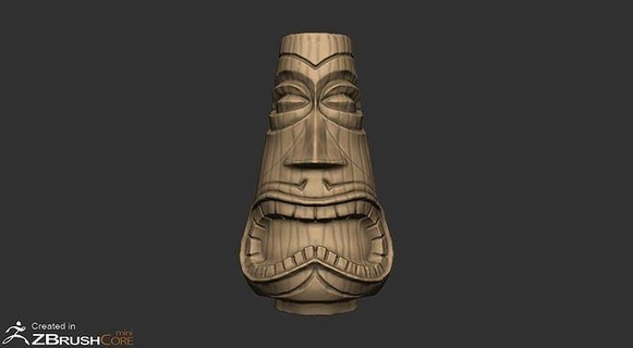 finding nemo tiki god 1 - 3d model printable totem maori hawaii art sculpture ancient traditional statue artifact hawaiian retro carve sculptures 3d print model - Mito3D