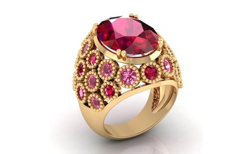 multa joyería joya oro brillante plata diamante anillo imprimible lujo precioso platino moda belleza zafiro rubí diamante regalo anillos 3d print model - Mito3D