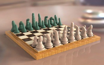 finger chess printable board knight print king horse queen game games toys 3d print model - Mito3D