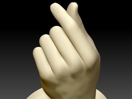 finger heart gesture trend korean finger heart gesture tha tim house decor korean house  3d print model - Mito3D