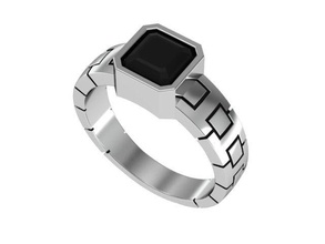 dedo hombres anillo comprar cualitativamente 3d modelo canalla diamante compromiso moda joya oro platino joyería joyeria cera versión impresa anillos 3d print model - Mito3D