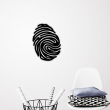 finger print wall art printing 3d 2d decoration human signs logos silhouette 3d print model - Mito3D