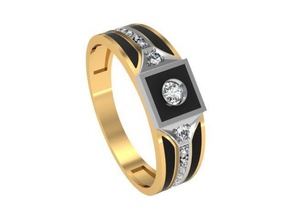 dedo anillo 3djewelry hermoso brillante canalla diamante elegante compromiso moda joya oro platino joyería joyeria cera precioso versión impresa plata boda anillos 3d print model - Mito3D