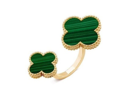 Finger Ring Schmuck Ringe Gold Diamant Juwel Engagement Mode Hochzeit appellieren Magie Alhambra Blume Matrix Vancleef 3d print model - Mito3D